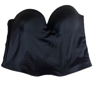 Maidenform The Dream black strapless bustier / longline bra Size 38C